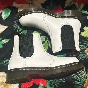 Dr. Martens 2976 White Chelsea Boots